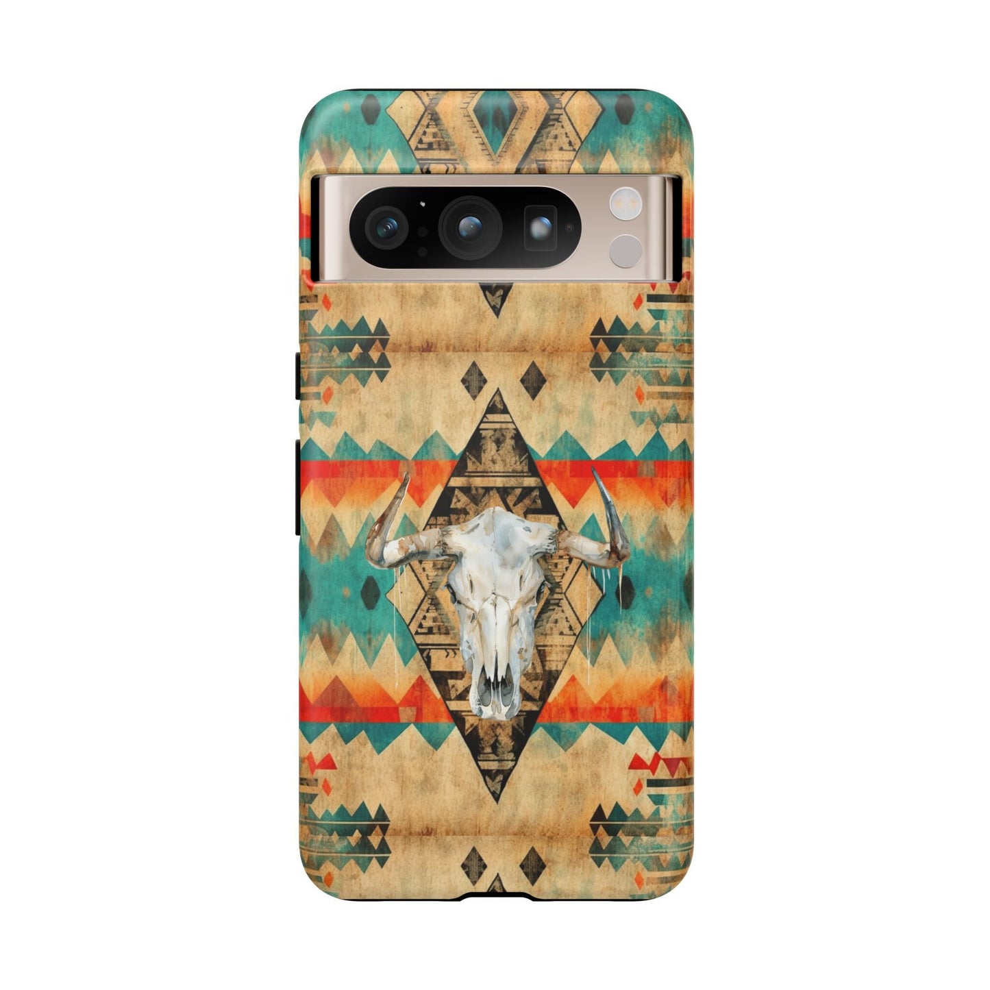 Phone Case, Southwest Style Cow Skull Phone Case for Cowgirl Western Fashion for iPhone Samsung Google, Gifts for Her