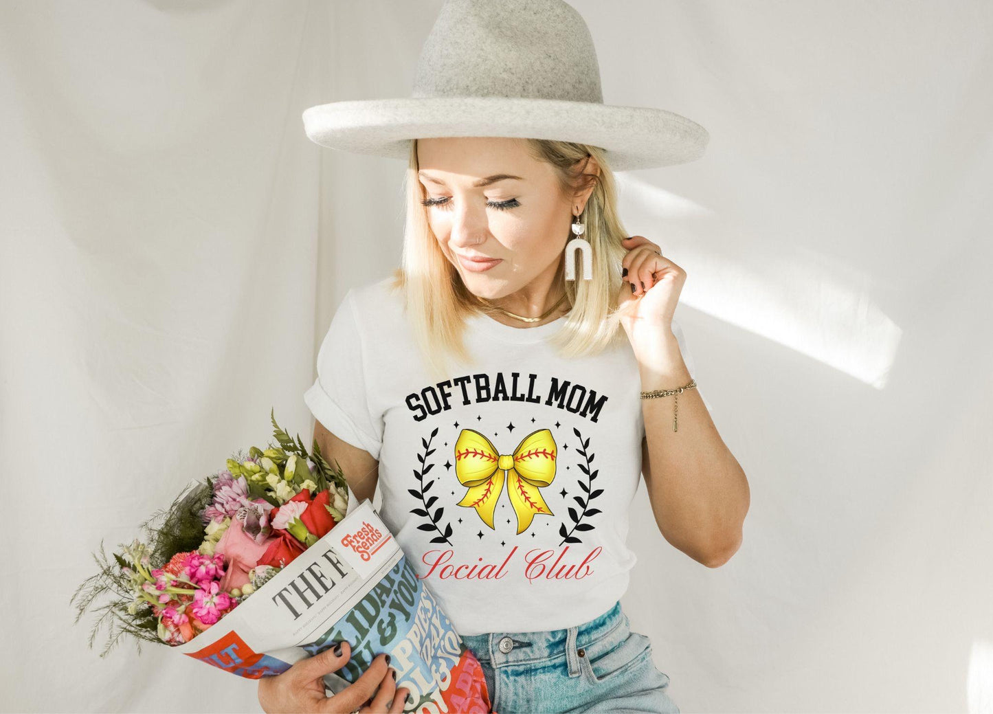 Softball Mom Social Club Shirt, Baseball Mom Tee, Softball Fan T-Shirt, Sports Mom Gift, Team Mom Shirt, Softball Player Mom Top