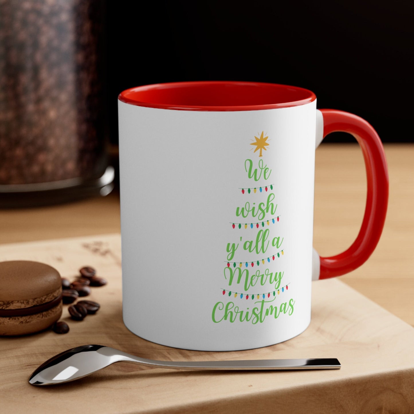 We Wish Yall A Merry Christmas Mug, Christmas Coffee Cup, Christmas Mug, Holiday Mug, Christmas Gift, Mom Christmas Gift, Mom Gift Dad Gift