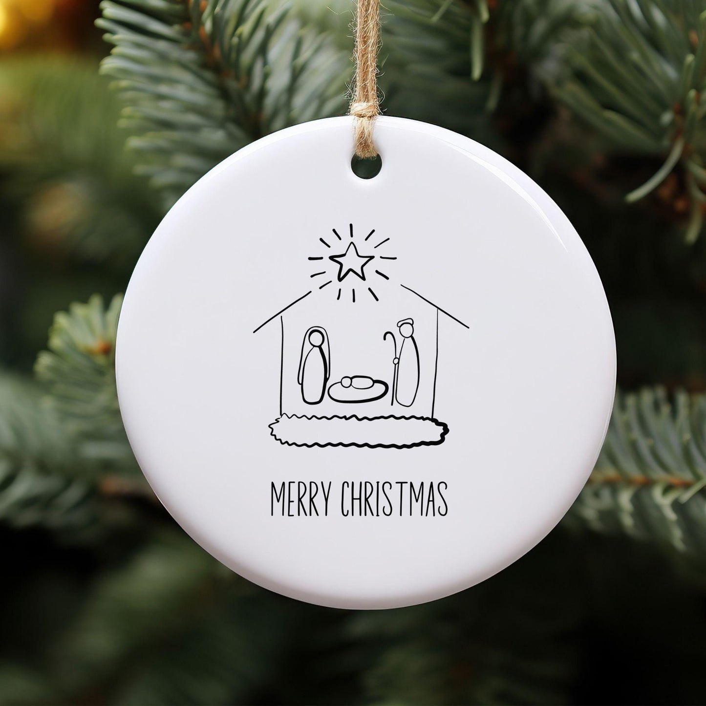 Nativity Ornament, Christmas Ornament, Nativity Xmas Decor, Holiday Decorations, Stocking Stuffers, Gifts for Her, Present