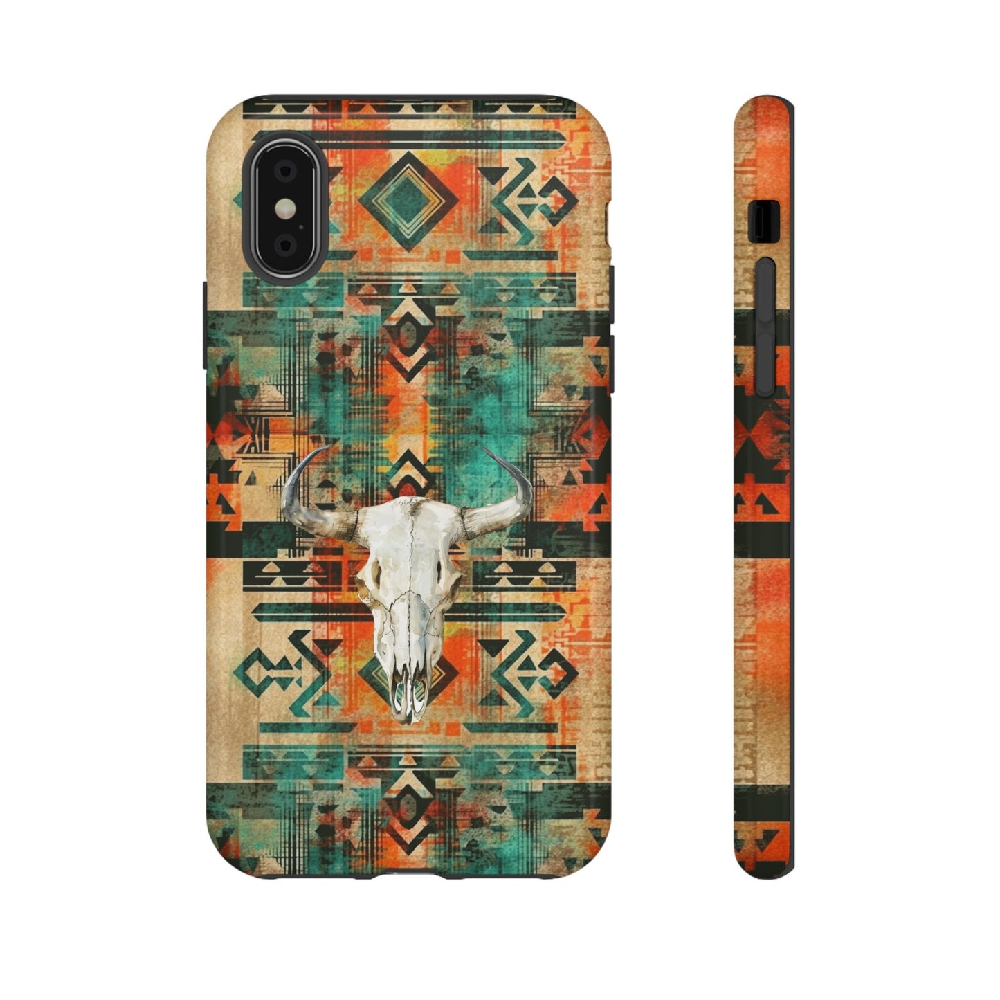 Phone case, Western Case Cow Skull Aztec Cell Phone Case - Country Girl Cowgirl Gift for Her For iPhone 15 14 13 Samsung Google