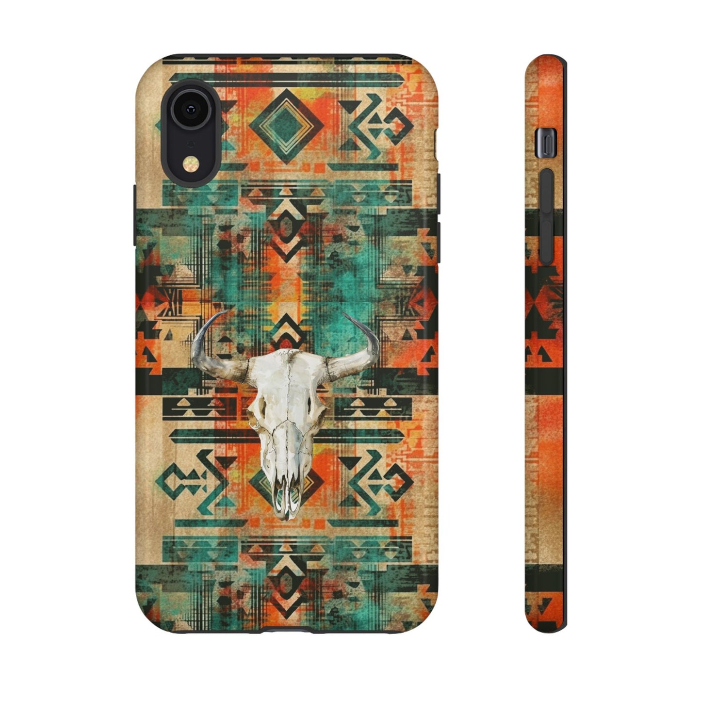 Phone case, Western Case Cow Skull Aztec Cell Phone Case - Country Girl Cowgirl Gift for Her For iPhone 15 14 13 Samsung Google