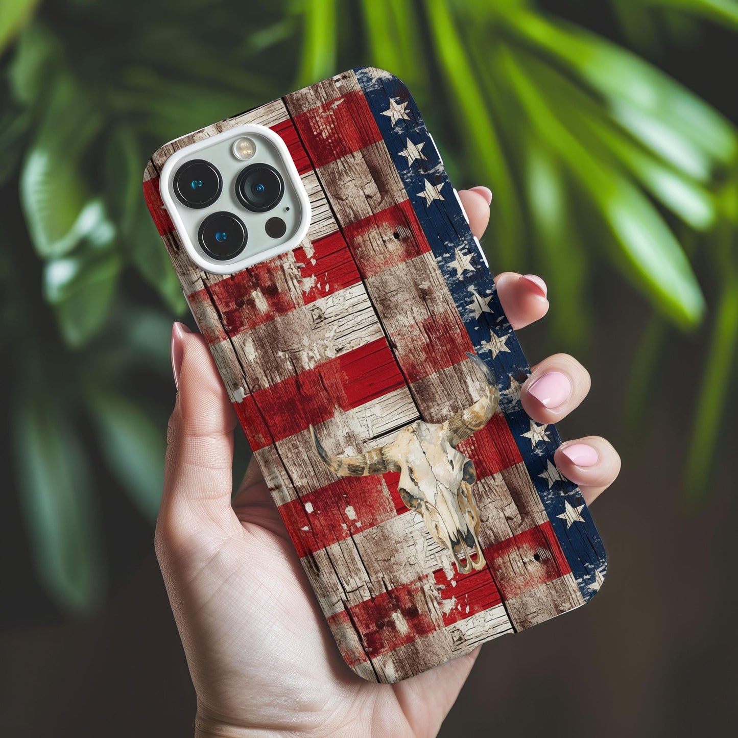 Western Phone Case, America Country Cover, USA Cowboy Patriotic Cell Accessory, iPhone 16, Cowgirl Gifts for Her, American Flag, 4th of July