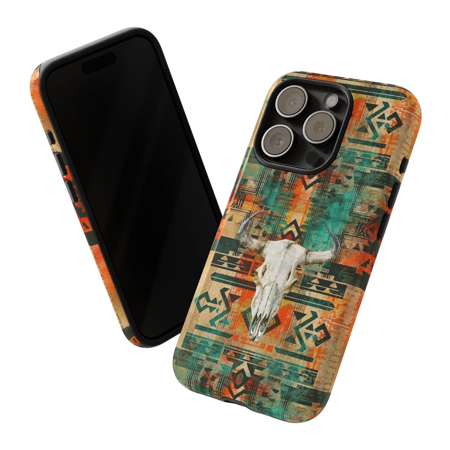 Phone case, Western Case Cow Skull Aztec Cell Phone Case - Country Girl Cowgirl Gift for Her For iPhone 15 14 13 Samsung Google