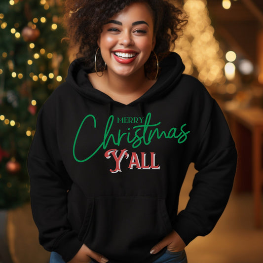 Merry Christmas Yall Christmas Sweatshirt, Christmas Shirt, Southern Shirt, Southern Christmas Shirt, Holiday Sweatshirt