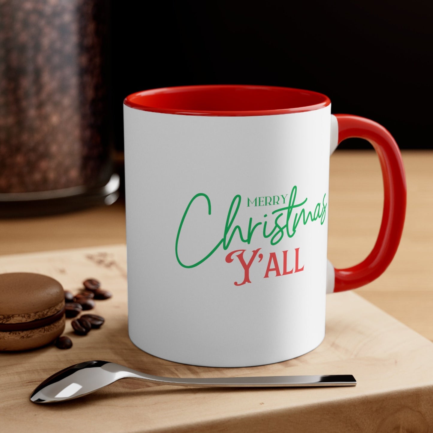 Merry Christmas Yall Mug, Christmas Coffee Cup, Christmas Mug, Holiday Mug, Christmas Gift, Mom Christmas Gift, Mom Gift, Dad Gift,