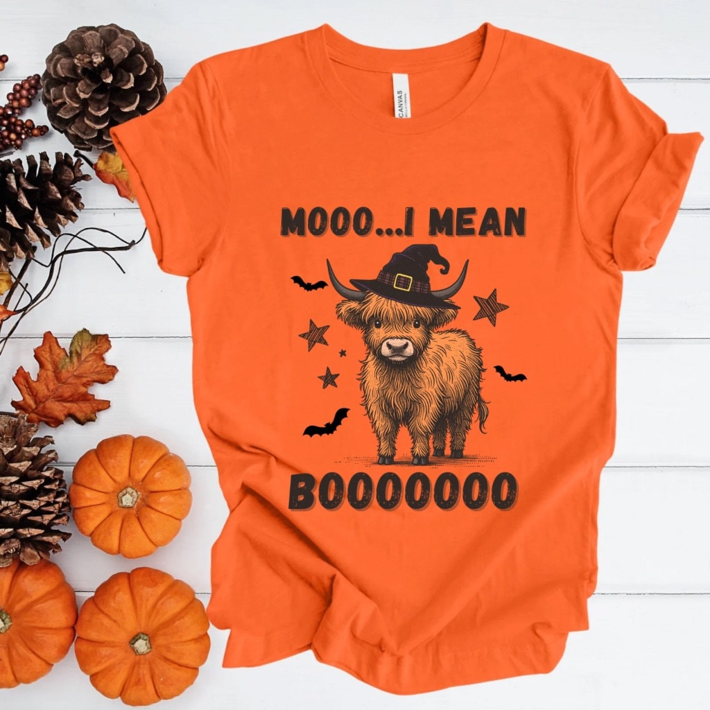 Halloween Shirt Moo I Mean Boo Cow Halloween T-Shirt Western Halloween Shirt Spooky Farm Tshirt Gifts for Her