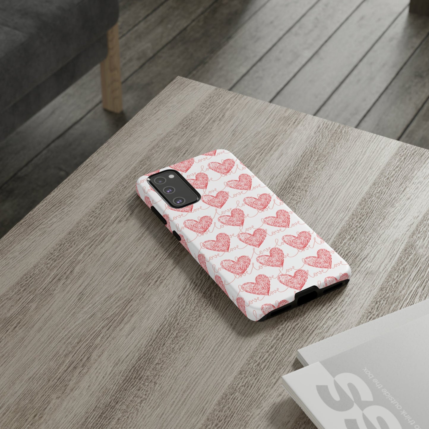 Love Hearts Cell Phone Case - Stylish Protection for iPhone 15 14 13 12 11 Samsung Galaxy for Valentines Day Gift For Her