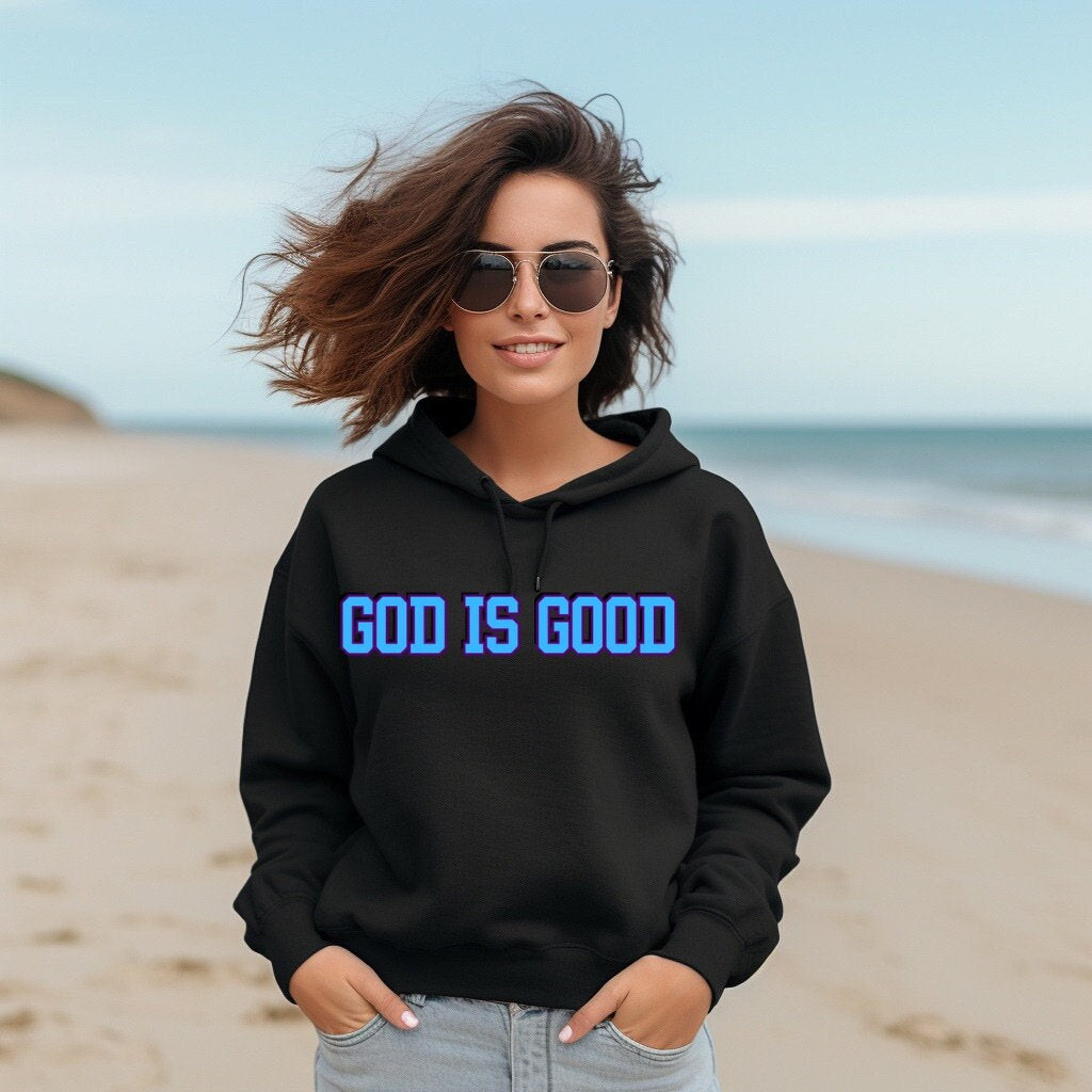 God is Good Hoodie Bible Verse Sweatshirt with Inspirational Quotes Shirt for Gift