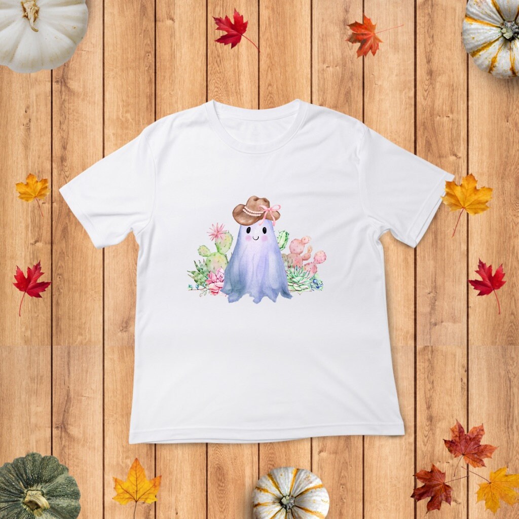 Western Halloween Shirt - Cute Cowboy Ghost T- Shirt