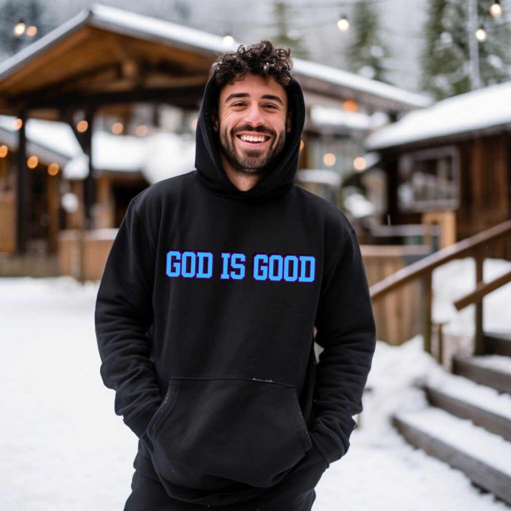 God is Good Hoodie Bible Verse Sweatshirt with Inspirational Quotes Shirt for Gift