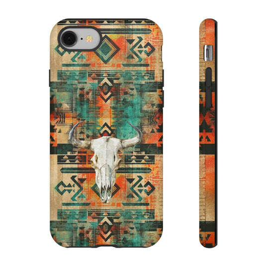 Phone case, Western Case Cow Skull Aztec Cell Phone Case - Country Girl Cowgirl Gift for Her For iPhone 15 14 13 Samsung Google