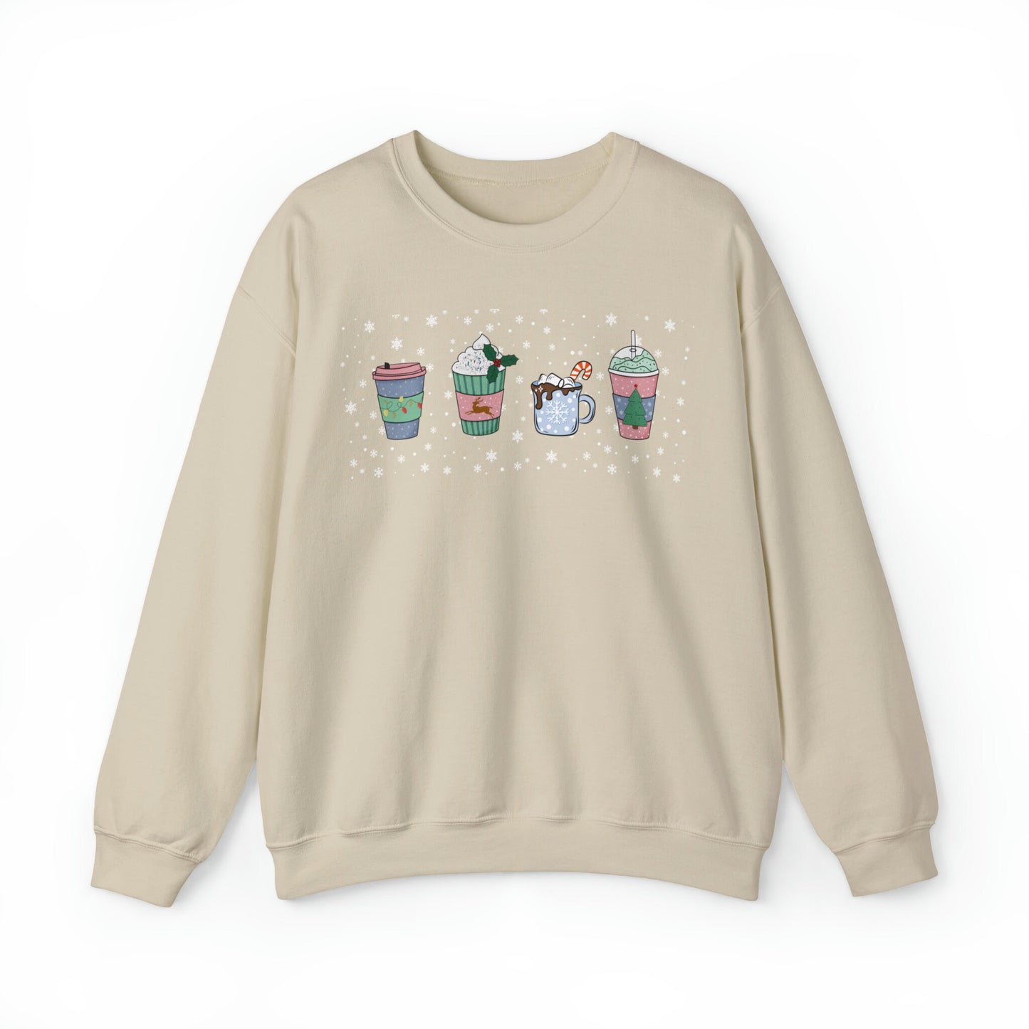 Cute Coffee Cup Sweatshirt, Christmas Sweatshirt, Cute Christmas Sweatshirt, Holiday Sweatshirt, Christmas Gift, Mom Gift