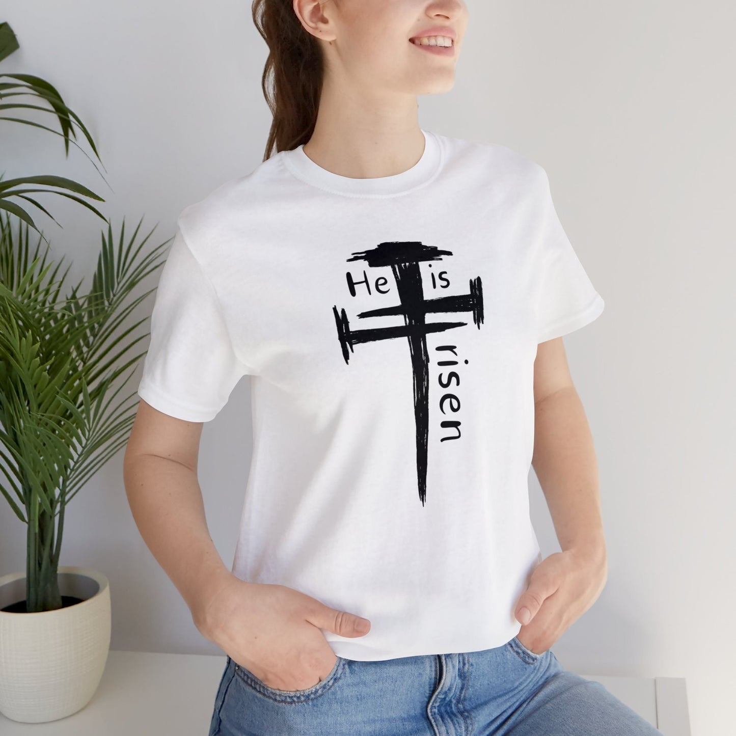 He is Risen Cross Shirt for Easter Gift, Jesus Shirt, Cross Shirt, I Love You Jesus Shirt, Southern Shirt