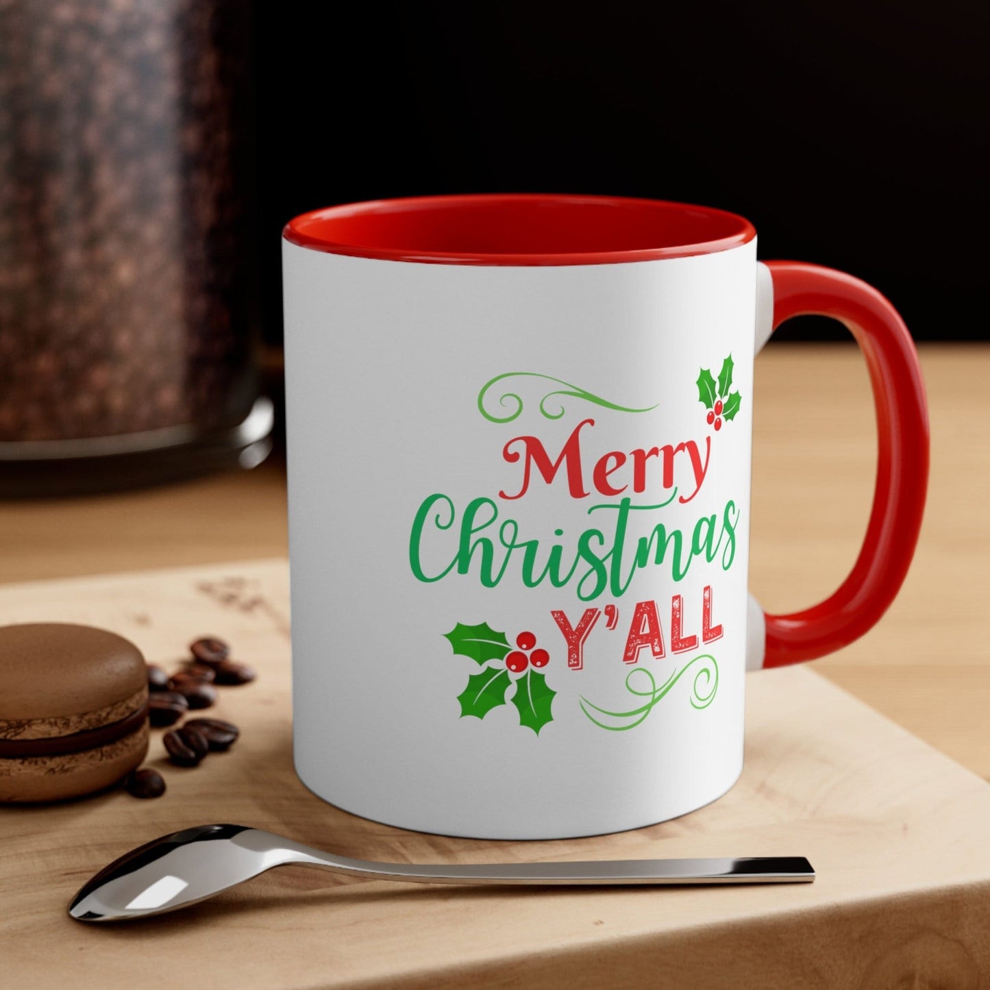 Merry Christmas Yall Mug, Christmas Coffee Cup, Christmas Mug, Holiday Mug, Christmas Gift, Mom Christmas Gift, Mom Gift, Dad Gift,