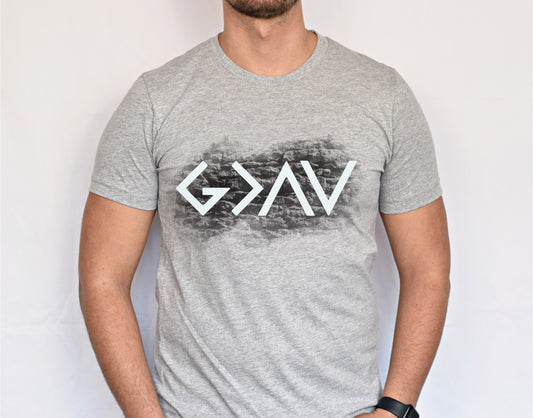 God is Greater Than The Highs and Lows Trendy Mens T-Shirt | Unique Gift for Him Her