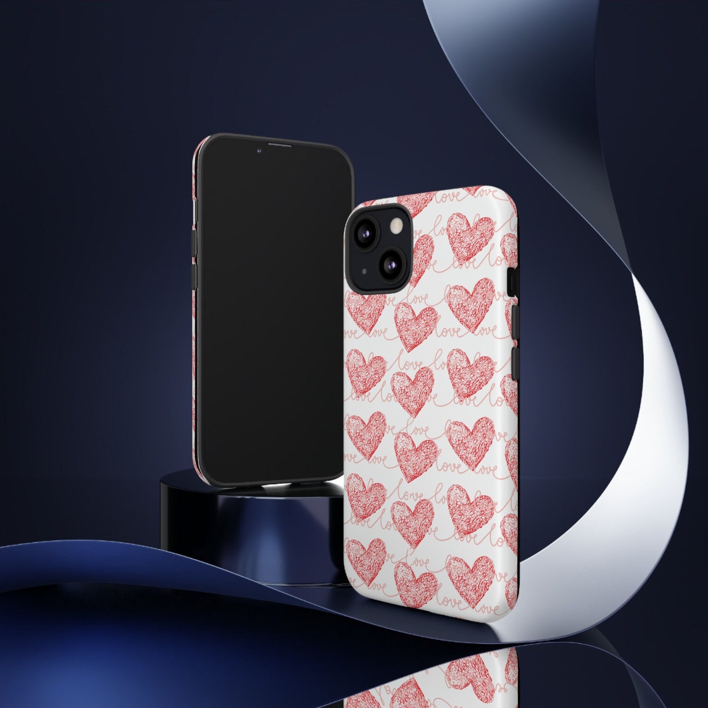 Love Hearts Cell Phone Case - Stylish Protection for iPhone 15 14 13 12 11 Samsung Galaxy for Valentines Day Gift For Her