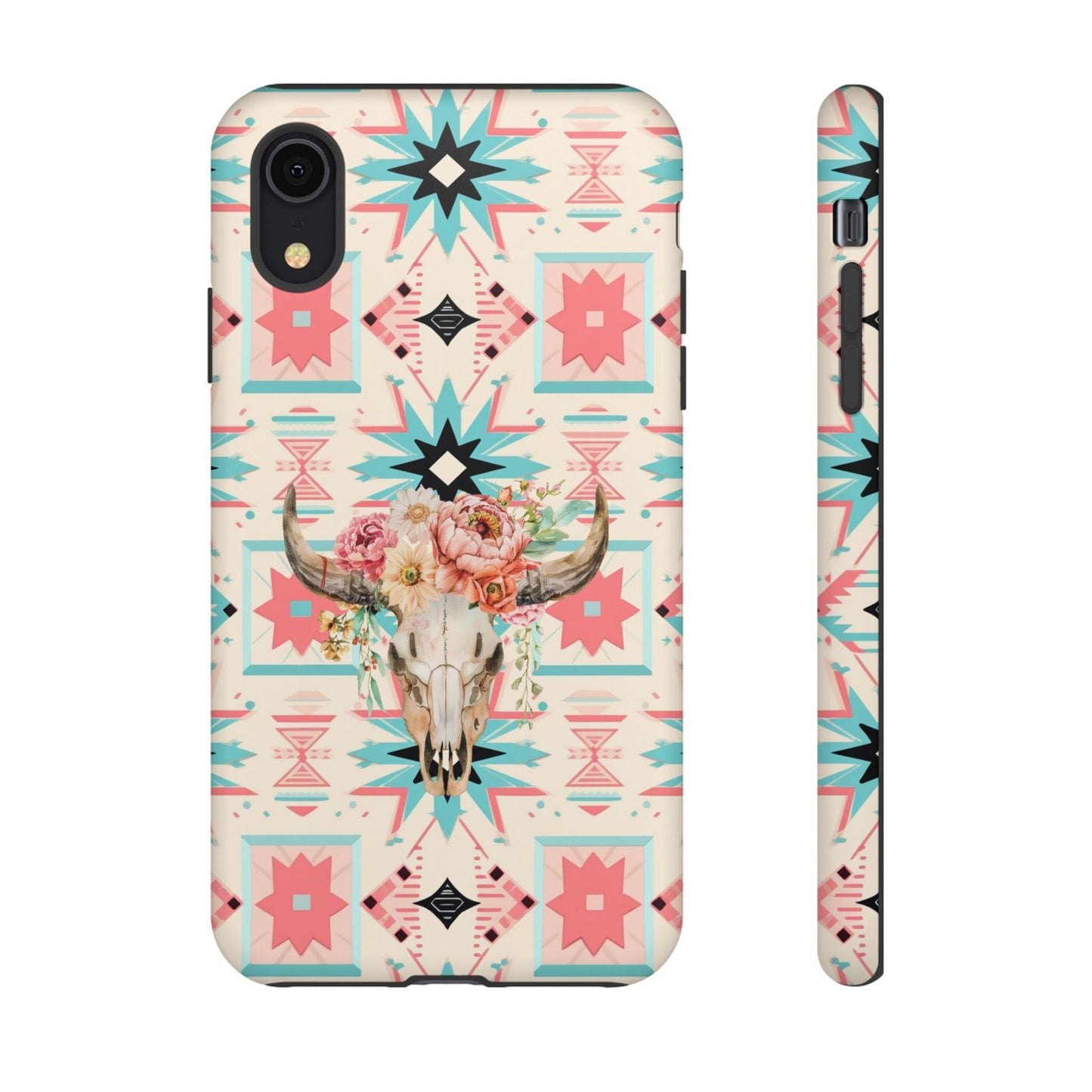 Phone Case, Western Phone Case, Country Girl Cowgirl Phone Cover for iPhone 15 14 13 12 Samsung Ultra Google, Gifts for Her, Pink Aztec