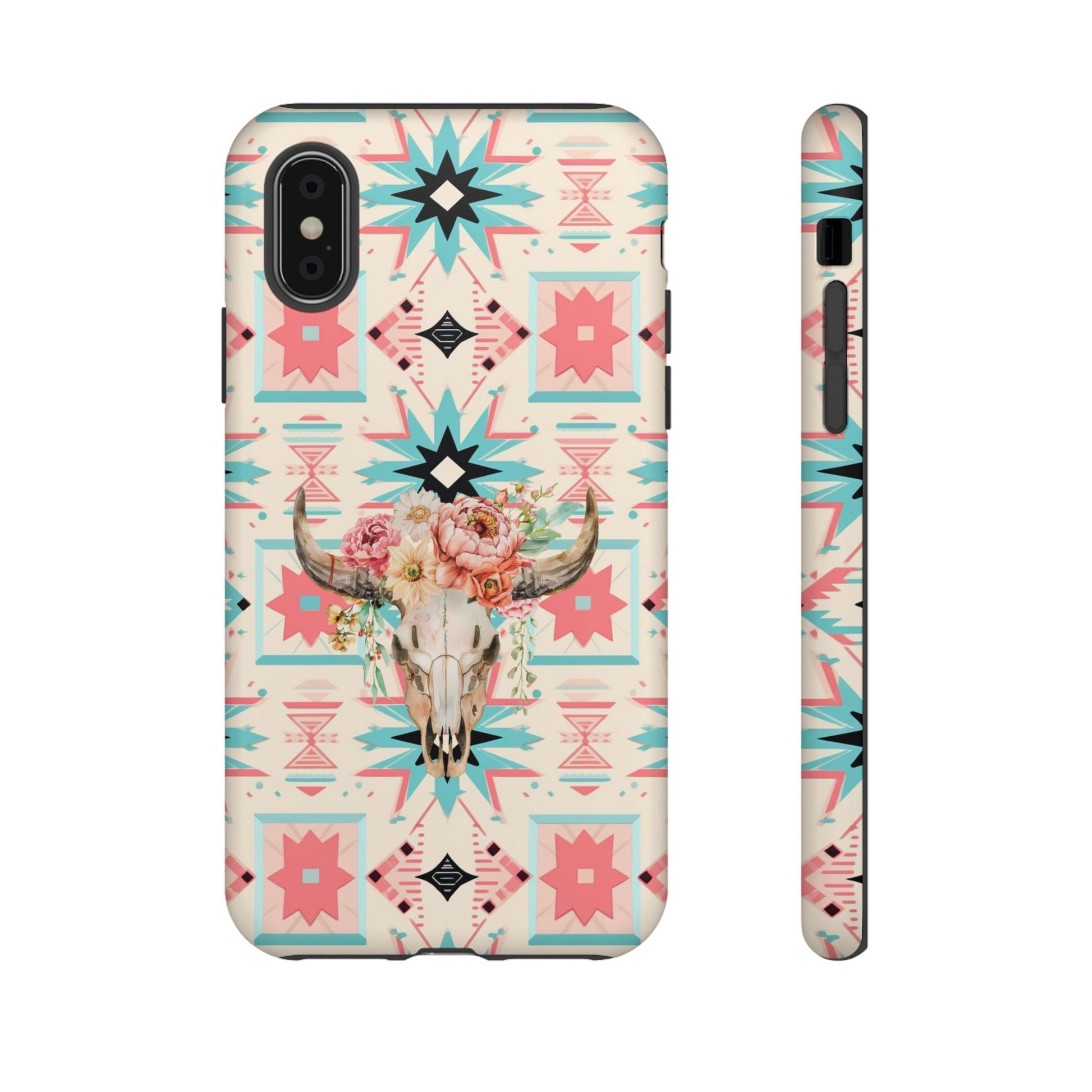 Phone Case, Western Phone Case, Country Girl Cowgirl Phone Cover for iPhone 15 14 13 12 Samsung Ultra Google, Gifts for Her, Pink Aztec