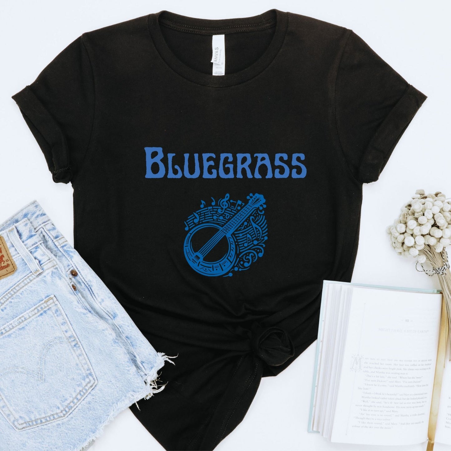 Bluegrass Shirt, Banjo Tshirt Unique Bluegrass Tee with Eye-Catching Banjo Graphic, Gifts for Him, Gifts for Her, Mountain Music, Country