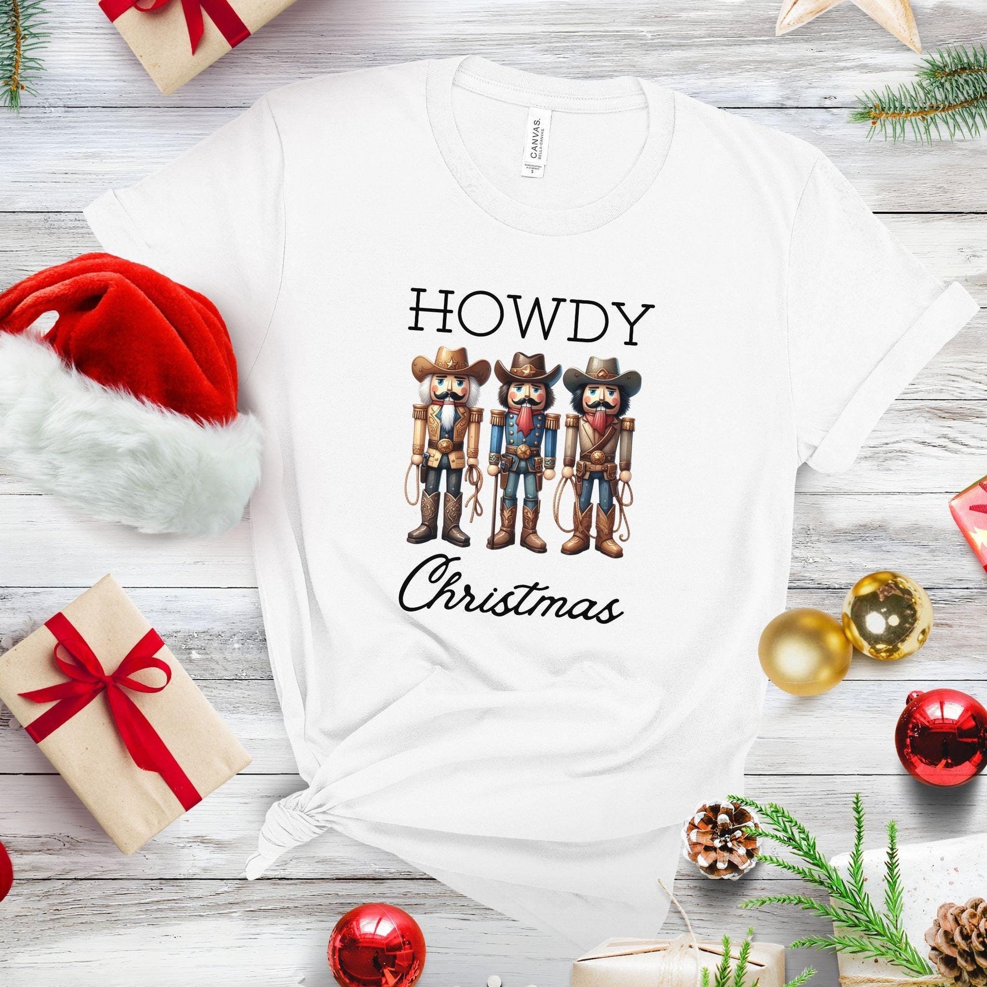 Western Christmas Shirt, Cute Cowboy Nutcrackers T- Shirt, Country Cowgirl Xmas Tshirt, Trendy Rodeo Holiday Graphic Tee, Gifts for Her