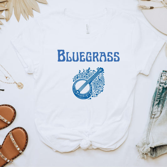 Bluegrass Shirt, Banjo Tshirt Unique Bluegrass Tee with Eye-Catching Banjo Graphic, Gifts for Him, Gifts for Her, Mountain Music, Country