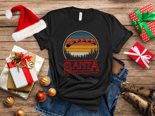 Funny Christmas Shirt, Retro Santa Shirt, Vintage Holiday tShirt, Xmas T-shirt, 80s Graphic Tee, gifts for her,