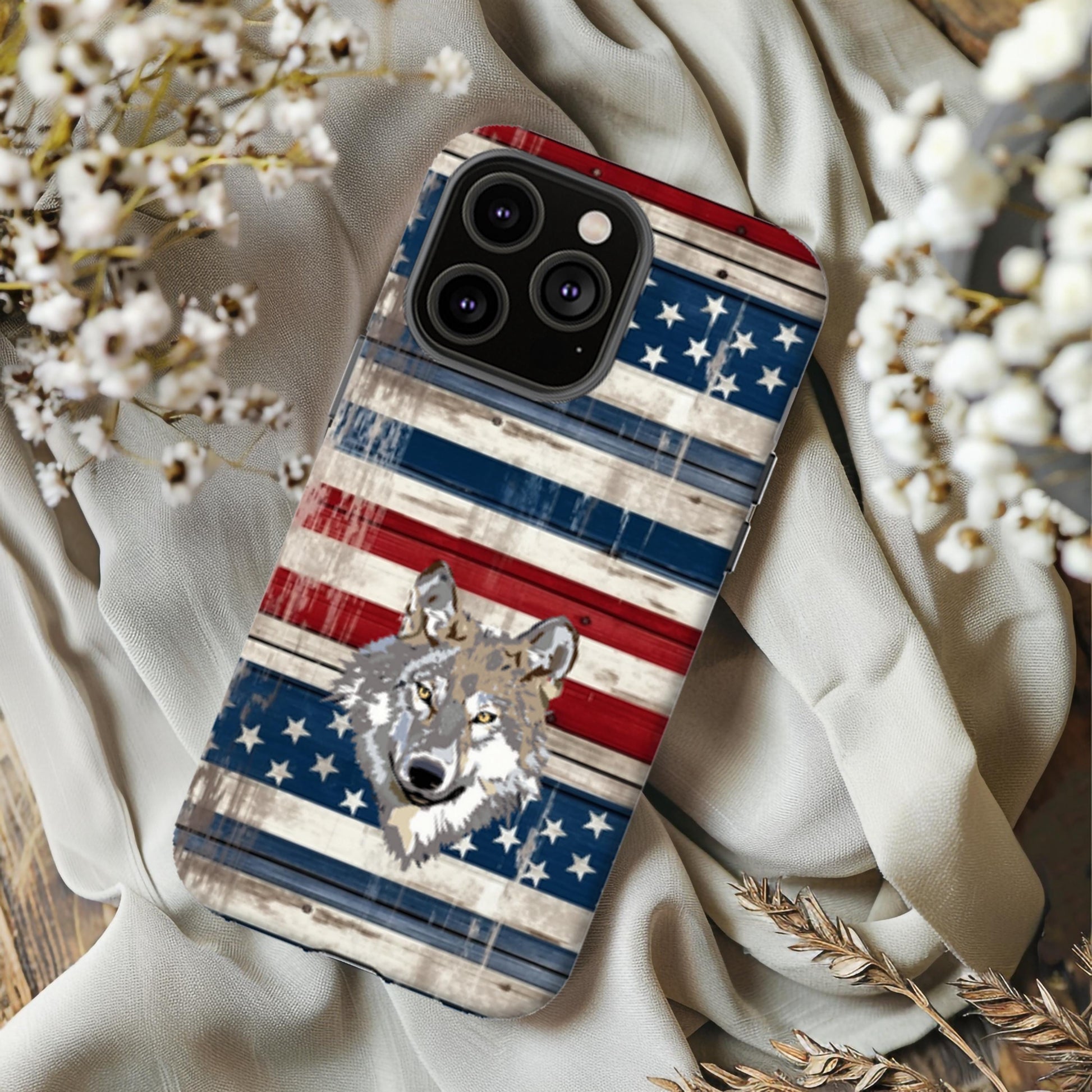 American Wolf Case Cowgirl Chic Cell Phone Cover - Western Design Phone Case for iPhone Samsung Google