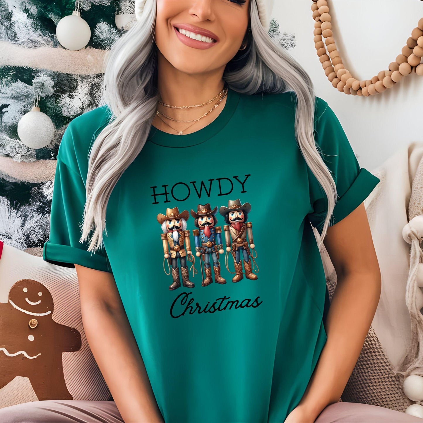 Western Christmas Shirt, Cute Cowboy Nutcrackers T- Shirt, Country Cowgirl Xmas Tshirt, Trendy Rodeo Holiday Graphic Tee, Gifts for Her