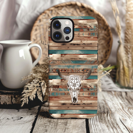 Western Phone Case for iPhone 15 14 13 12 11 Samsung Galaxy | Native American Inspired Rodeo Cowgirl Cover for Country Girl Gifts for Her