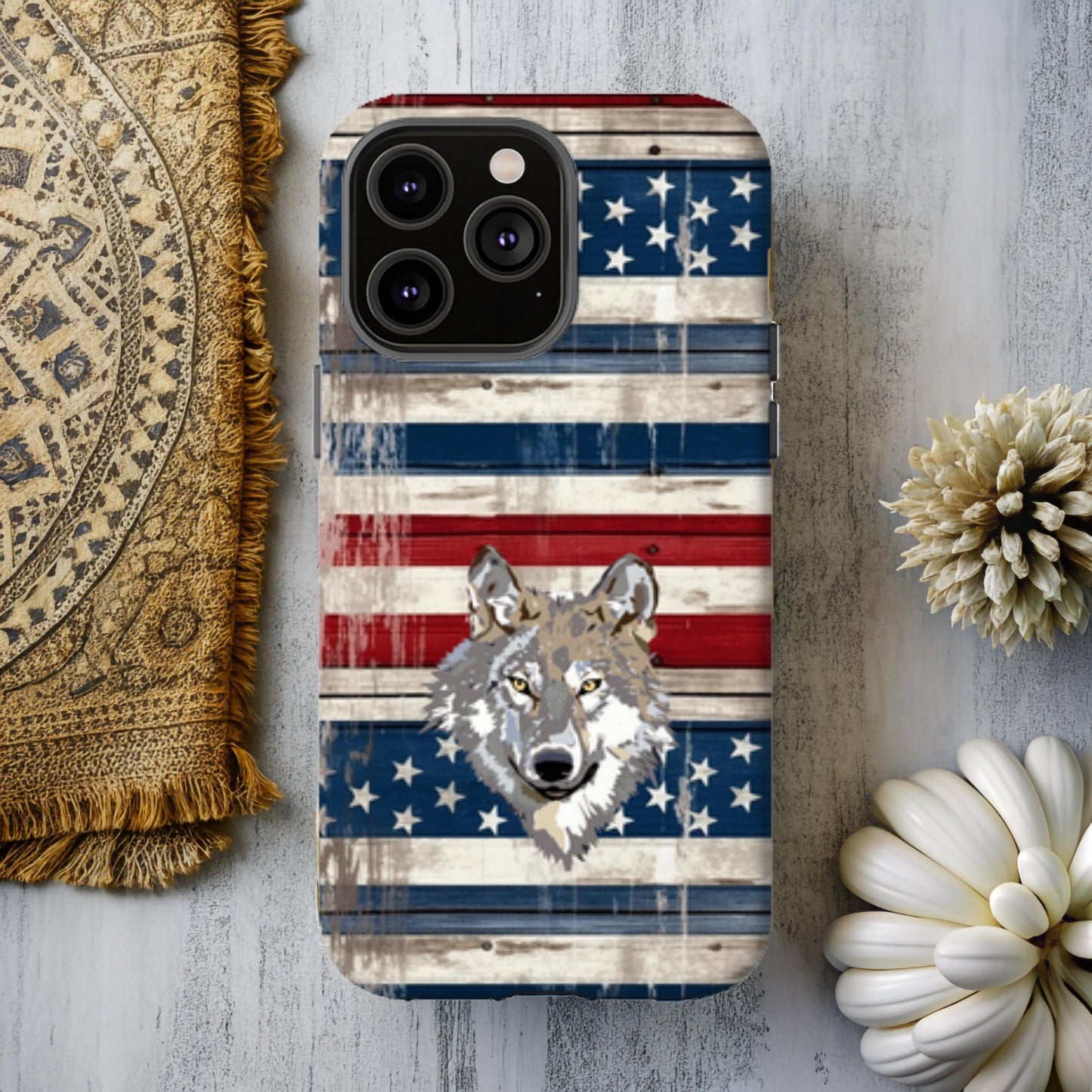 American Wolf Case Cowgirl Chic Cell Phone Cover - Western Design Phone Case for iPhone Samsung Google