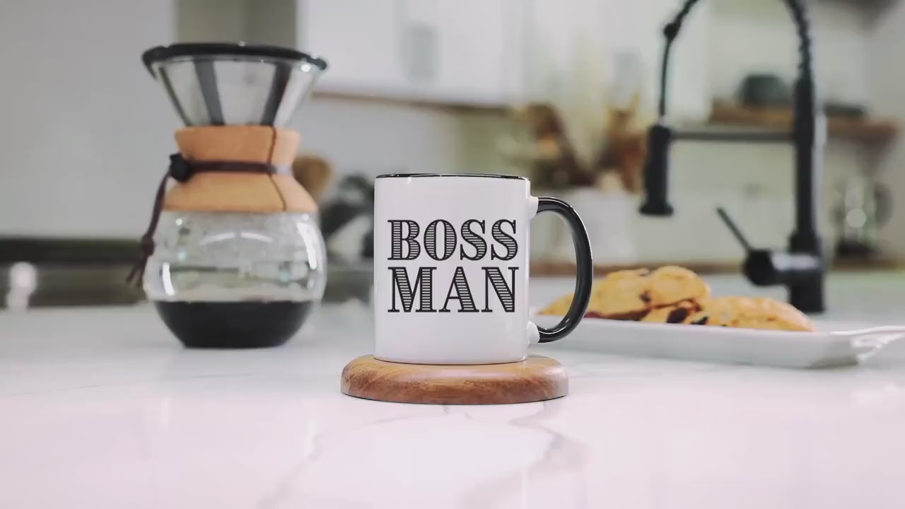 Boss Man Mug, Boss Coffee Cup, Boss Gift, Coworker Gift, Coworker Mug, Christmas Gift